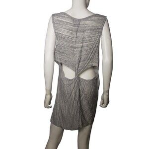 EXPRESS One Eleven Open Back Gray Tank Top Dress Swim Cover Up Size Large